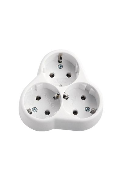 İstanbul E-Hırdavat White Clover Socket Viko - 3-Piece Grounded Set, 2 Pieces