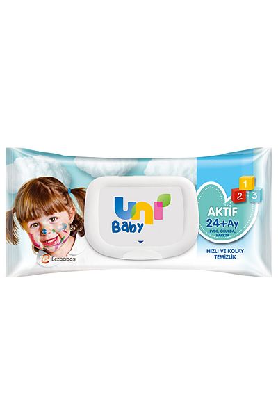 Uni 72 Pack Active Wet Baby Wipes