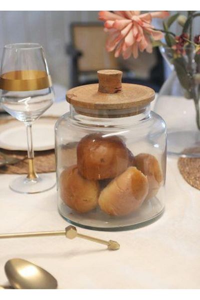 The Mia 19x15x15 cm Madera Storage Jar with Lid - CAM0385