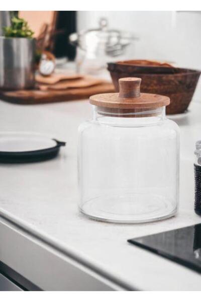 The Mia 19x15x15 cm Madera Storage Jar with Lid - CAM0385