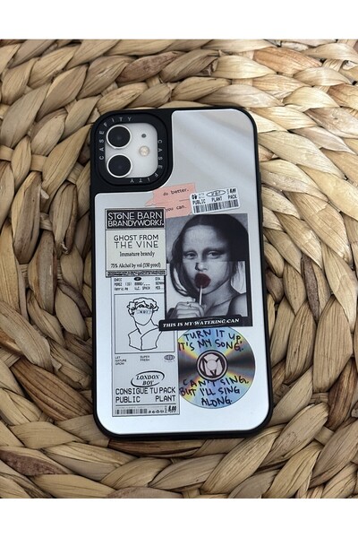 HYPERSOFT حافظة متوافقة مع هاتف آيفون 11 (6.1 بوصة) حافظة مرآة من Casefity غطاء فاخر بنمط موناليزا