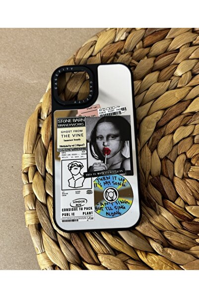 HYPERSOFT Iphone 15 Plus (6.7 inç) Uyumlu Casefity Aynalı Kılıf Mona Lisa Des...