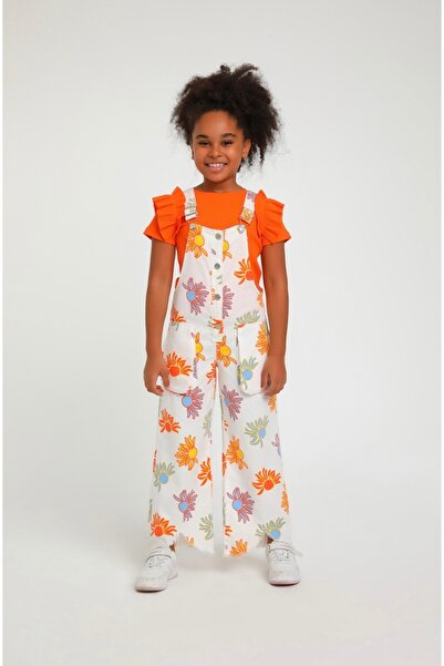 Escabel LİMİ kız çocuk yazlık desenli salopet