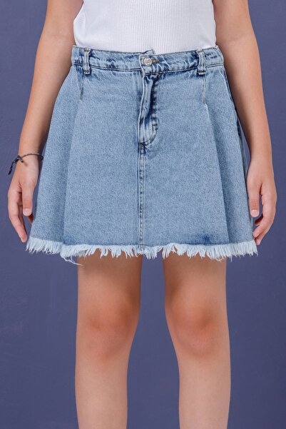 DMB BOYS & GIRLS Çaren Kids- Kız Kot Şort Etek- Denim Şort Etek