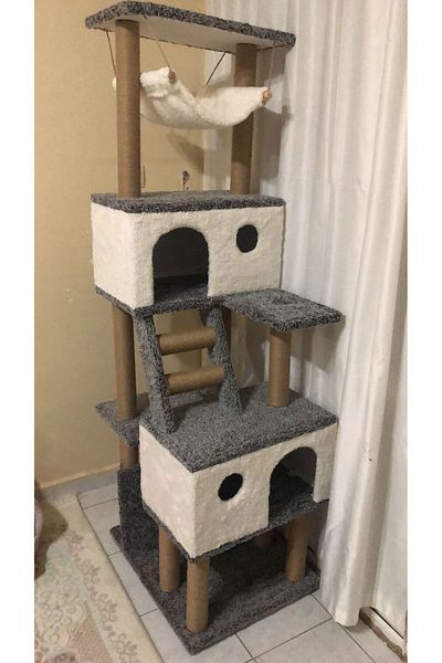 pethomealpi Cat Scratching House and Play Platform