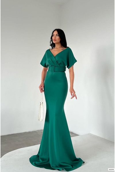 ModaLy Moda ROCHIE VERDE CU CUREA TESAT SCUBA 686582099