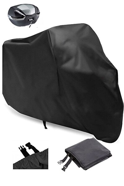 Autorez مشمع دراجة نارية يوكي YK 125-7D أبولو - متوافق مع الحقيبة الخلفية، أسود