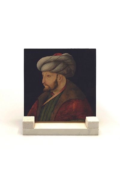 Sadrazam Fatih Sultan Mehmet Printed Natural Stone Desktop 10x10 Krt-90