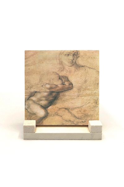 Sadrazam Σκίτσο Σχέδιο Leonardo Da Vinci Επιτραπέζιο Φυσική Πέτρα 10x10 Krg-140