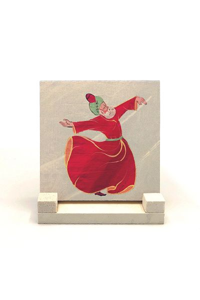 Sadrazam Suport de birou din piatră naturală imprimat Whirling Dervish 10x10 Krt-79