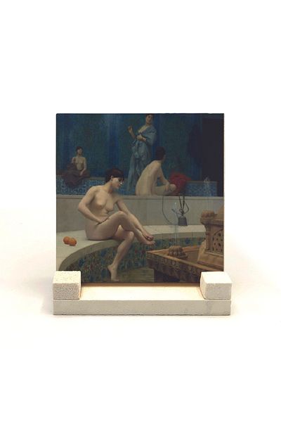 BAKSEPETE Hamam Picture Printed Natural Stone Desktop 10x10 Krt-143