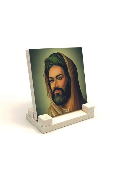 BAKSEPETE HzHüseyin Design Printed Natural Stone Desktop 10x10 Krg-82