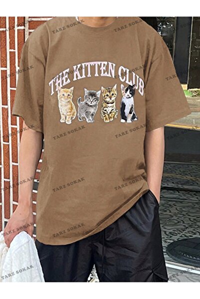 Tarzsokak Tricou pentru bărbați KOD Trend, cu imprimeu cu pisici și slogan, c...