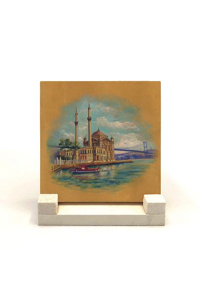 Sadrazam Настолен плот от естествен камък Ortaköy Mosque Printed 10x10 Krt-36