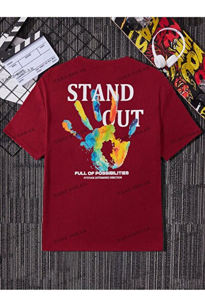 Tarzsokak KOD Trend EMRG Tricou tricotat pentru bărbați, cu imprimeu cu sloga...