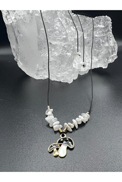 GÜMÜŞTEL EL SANATLARI قلادة بتصميم حجر القمر الطبيعي المعتمد مع تفاصيل كائن ا...