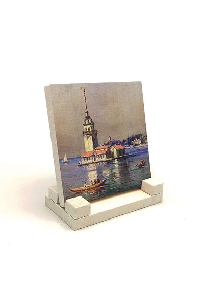 Sadrazam Детска маса с щампа от естествен камък „Момина кула“ 10x10 Krt-17