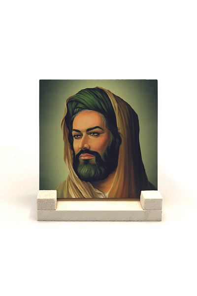 BAKSEPETE HzHüseyin Design Printed Natural Stone Desktop 10x10 Krg-82