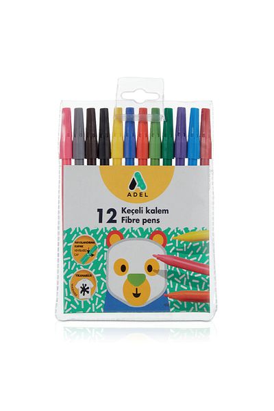 Adel Felt Tip Pen 12 Colors 2220213001000