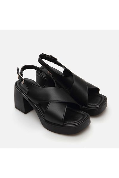 Yaya by Hotiç Black Yaya Women's Heeled Sandals