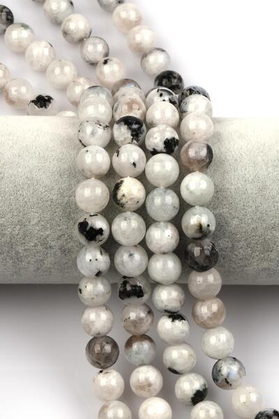 Alibaba Doğaltaş سلسلة حجر القمر الطبيعي 10 ملم قطع الكرة الأرضية