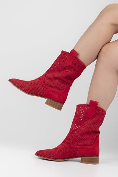 Tibu Ayakkabı Alex Short Summer Boots - Red