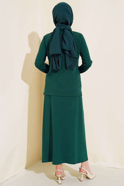 VOLT CLOTHİNG Double Suit with Striped Skirt