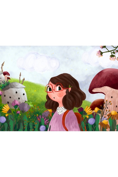 Özel Tasarım Dijital İllüstrasyon Poster-Wonderland