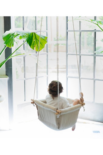 Larisa & Pumpkin Mavi Çizgili Salıncak