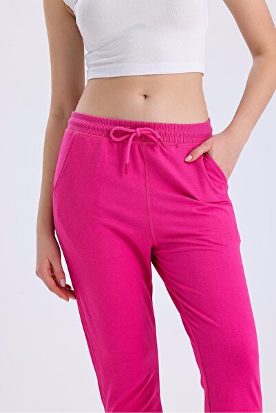 Miss Murem Stringed Waist Stitched Trousers-PINK