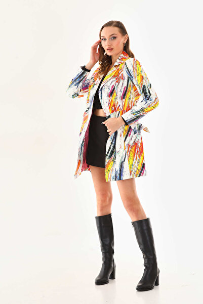 Metins Leather Kadın Deri Trençkot