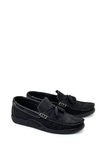 grado MEN'S DAILY LEATHER LACE-FREE LOAFER BLACK COLOR 4520