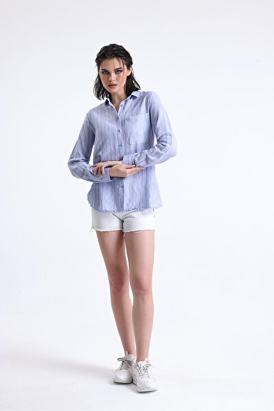 Miss Murem Bennu Striped Cotton Tassel Shirt-SAKS THIN LINE