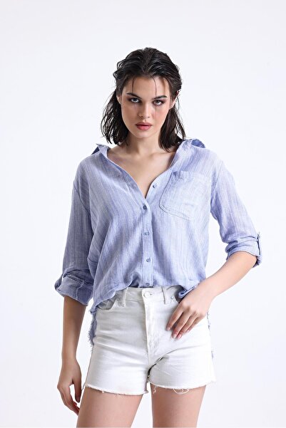 Miss Murem Bennu Striped Cotton Tassel Shirt-SAKS THIN LINE
