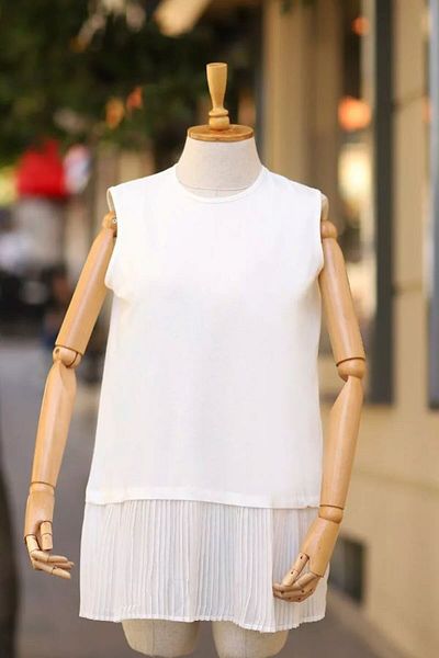 PERLA GİYİM Pleated Sleeveless Tunic - Skirt and Combed Cotton Underwear