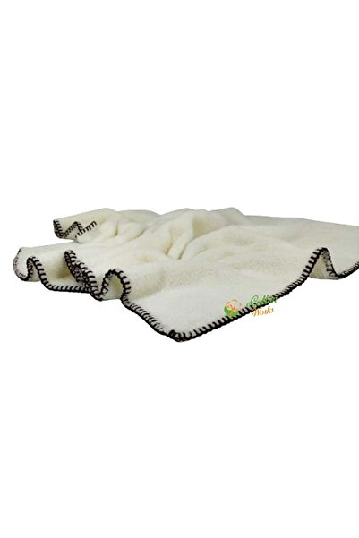 ecottonworks Krem Wellsoft Yumuşacık Bebek Battaniyesi Çoban Dikişli 70 cm x ...