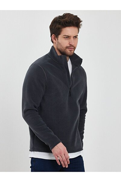 Terziayhan Ανδρικό φούτερ από φλις, κρύο αδιάβροχο, φούτερ από φλις, καπνιστό, αντιπηκτικό, κανονική εφαρμογή