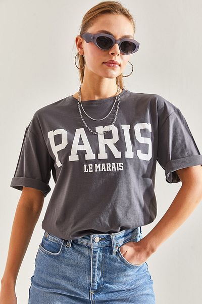 Bianco Lucci Women's Paris Printed T-shirt60171022