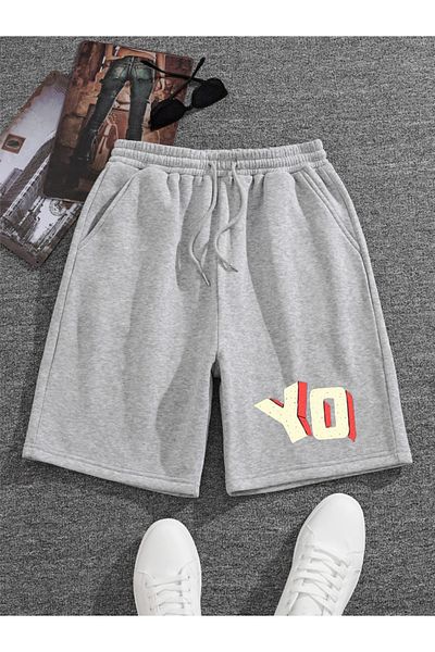 Revasser Unisex Γυναικεία/Ανδρικά πολύχρωμα κοντό χτενισμένα βαμβακερά σορτς YO Custom Printed