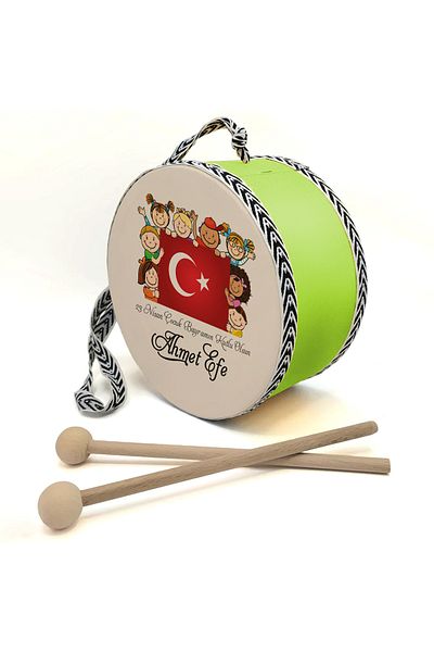 Sadrazam Flaged_Child, Green, Genuine Leather Children's Drum
