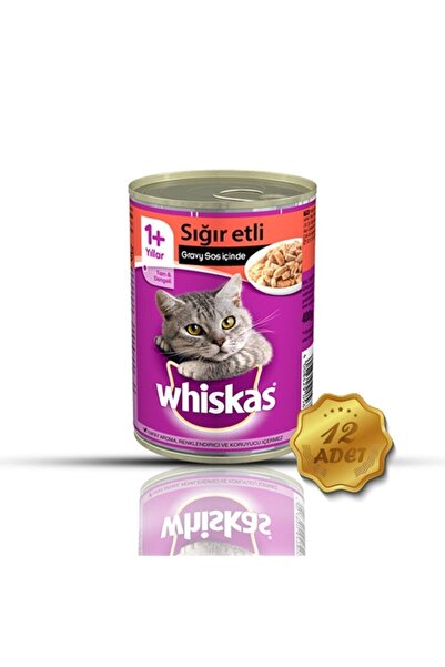 Whiskas Biftekli Konserve Yetişkin Kedi Maması 12 X 400 G