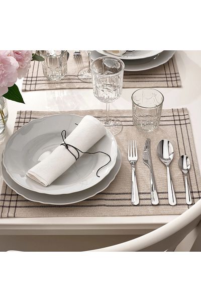 IKEA Set of Cutlery for 6 Persons, Stainless Steel, 24 Items