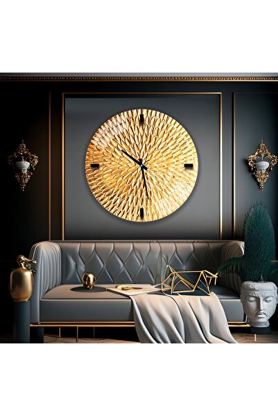 EMYA HOME Sarının Aşkı Cam Saat - 60 cm