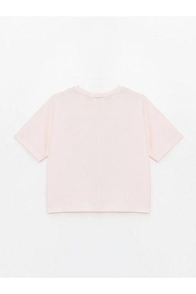 LC Waikiki LCW Kids Crew nyakú szerdai nyomott rövid ujjú lány póló
