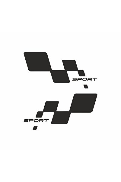 BENİMSER REKLAM Sport Damalı Yazı 14 x 6,5 cm Sticker Araba, Motorsiklet, Lap...