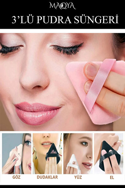 MAQYA Cosmetics 2'Lİ Pudra Fondöten BB Kream Yıkanabilir Sünger