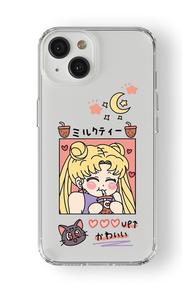 Multitronic iPhone 14 Plus Compatible Kawaii Girl Design Printed Transparent ...