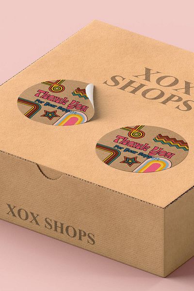 Basic Sense Thank You Sticker Thanks Label Shipping Packaging Packing Label - 3x3cm 90 Pieces - ST2199