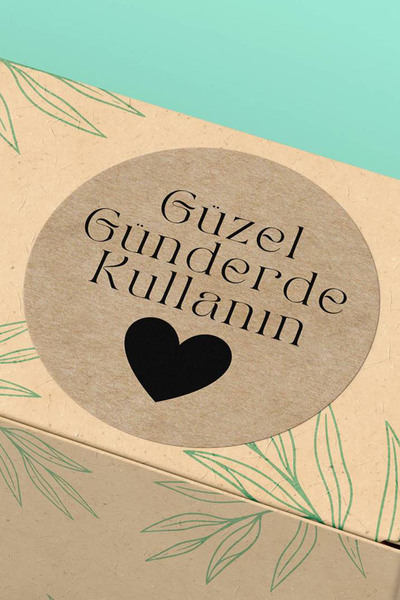 Basic Sense Sticker Kraft Görünümlü Güzel Günlerde Kullanın Yazılı Paketleme ...