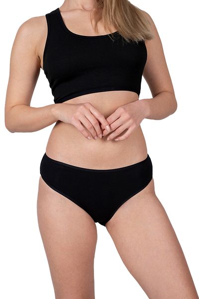 PİNUPTEX Women's Black Cotton 3-Piece Panties